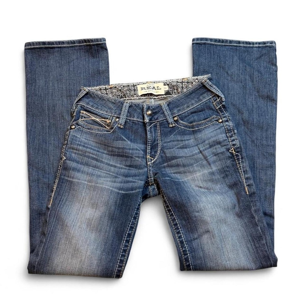 Ariat Real Denim workwear western bootcut denim blue jeans size 26R